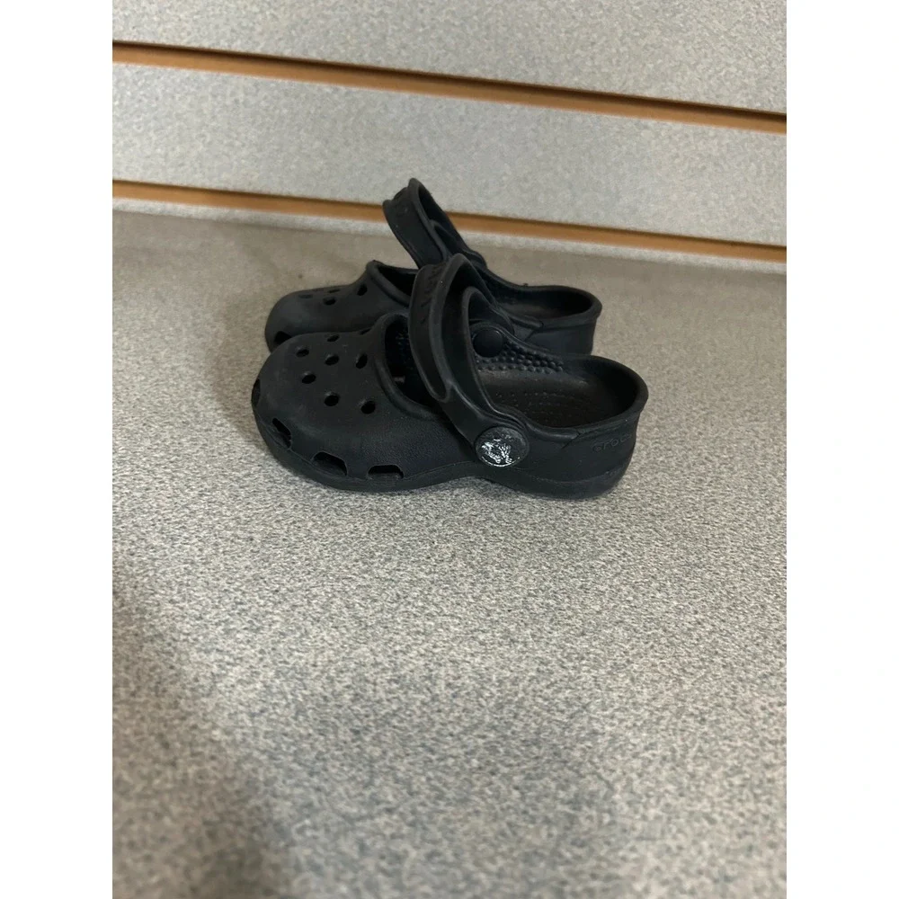 Crocs Classic Clog Toddler Size 4 5 Black Slip On Water Shoes Ventilated Kids